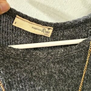 Forever Rose Gray Knit Sweater